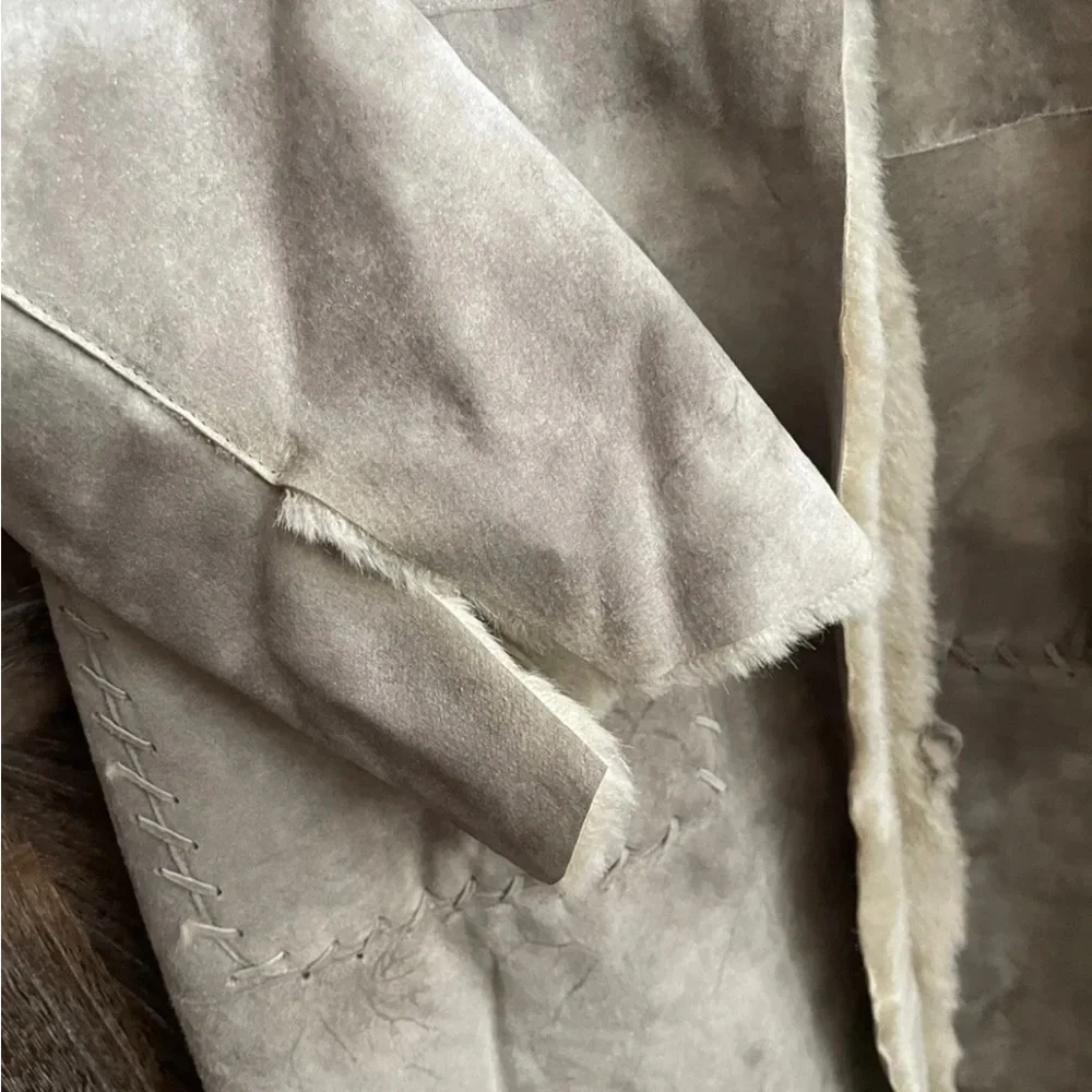 Newport News Genuine Leather Suede Coat with Acryllic lining XL - Picture 6 of 9